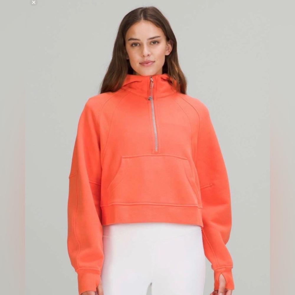 🌼LULULEM🍋N Scuba Oversized Half-Zip Hoodie
Warm Coral Size XS/S